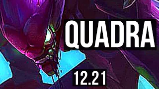 KHA'ZIX vs GRAVES (JNG) | 12/1/8, Quadra, 2.7M mastery, 700+ games, Godlike | EUW Master | 12.21