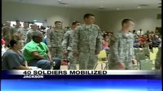 Send-off held for 40 soldiers headed to Afghanistan