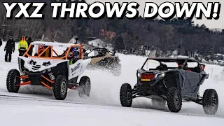 YXZ & Turbo S Go FULL SEND In Ice Racing! BIG CRASHES, Wheels Fall Off, & MANY Close Calls...