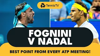 Rafael Nadal vs Fabio Fognini | Best Point From Every ATP Meeting!