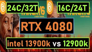 RTX 4080 16GB Gaming benchmarks * Intel 13900K vs 12900K *