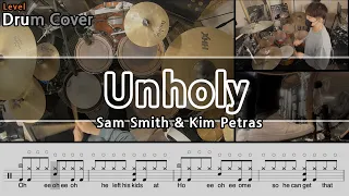 Unholy - Sam Smith & Kim Petras Drum Cover & Drum score 드럼악보 & 드럼커버