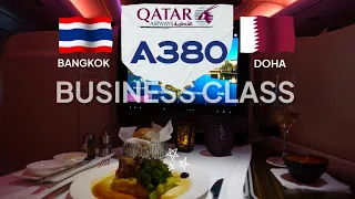 Trip Report ✈️ QATAR Airways A380 Business class ✈️ Bangkok - Doha