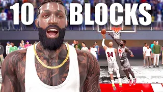 NBA 2K24 Rec | 10 BLOCK TRIPLE-DOUBLE (3-Level Threat Center) Gameplay