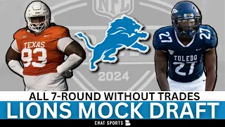 NFL Mock Draft: Detroit Lions 7-Round Mock Draft With For 2024 NFL Draft Ft. Quinyon Mitchell