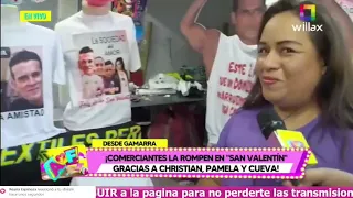 POLOS DE CHRISTIAN DOMÍNGUEZ, CUEVA, PAMELA, BARCO, POR SAN VALENTIN EN GAMARRA