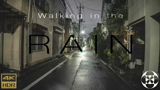 Walk in the Rain. Ebera and Musashi-Koyama, Tokyo. 4K HDR