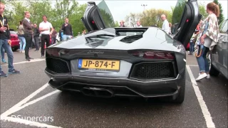 Aventador w/ LOUD Akrapovic Exhaust - CRAZY Accelerations, Revs, Downshifts & Sounds!