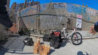 FIXED GEAR | POV MY FOURTH MONTH working as a BIKE COURIER for CAPSULE in NYC