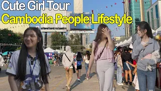 Khmer People Lifestyle  Scenes Tour Show Activity, Cambodia Student Party