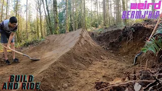 Building and Riding a Weird Berm Hip Jump at my Backyard MTB Trails