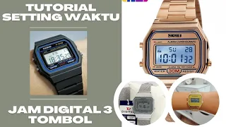 TUTORIAL SETTING JAM TANGAN DIGITAL 3 TOMBOL ALL TYPE SEMUA MERK!!! SKMEI, CASIO!!!