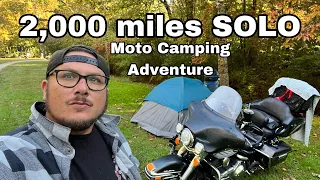 SOLO Motorcycle camping road trip to Blue Ridge Mountains. 6 Days, 2000 miles on a Harley!