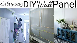 Transforming Entryway with DIY Wall Panels || Budget-Friendly Home Improvement