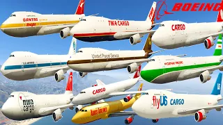 GTA V: Boeing 747-200 Freighter Airplanes Pack Best Extreme Longer Crash and Fail Compilation