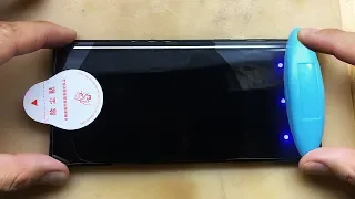 How To Use Nano Optics Curved Glass, UV Lamp Light Liquid full Glue Glass For Galaxy Note 9