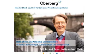 Online-Vortragsreihe: "Pandemie und Psyche" mit Prof. Dr. Karl Lauterbach