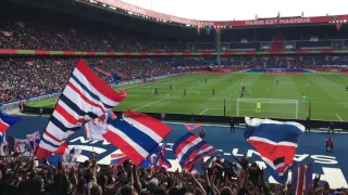 superbe 👍 ambiance Collectif Ultras Paris 📢 virage Auteuil PSG Barça WCL 29 4 2017