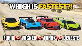 GTA 5 ONLINE - DEVESTE EIGHT VS FURIA VS VAGNER VS THRAX (WHICH IS FASTEST?)