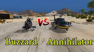 GTA V | Buzzard Attack Chopper vs. Annihilator