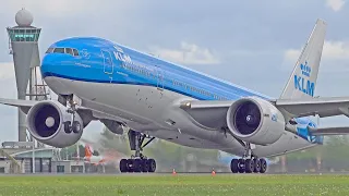 38 MINUTES OF HEAVY AIRCRAFT TAKE OFFS | B747, A330Neo, B777, A350 | Amsterdam Schiphol Spotting