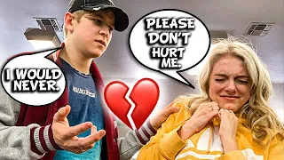 Acting SCARED Of My BOYFRIEND Prank!!!! *I convinced him he hit me...*