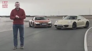 Audi R8 vs Porsche 911 Carrera 4S - Auto Express