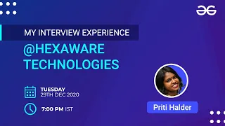 Webinar | My Interview Experience at Hexaware Technologies