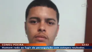 DF ALERTA -  Homem roda ao fugir de perseguição com estepes roubados