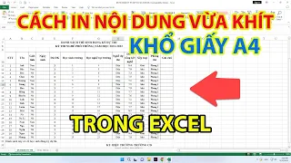 Cách In Hết Khổ Giấy A4 Trong Excel Chi Tiết