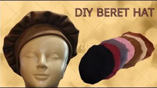 DIY Beret Hat / How to Make Beret Hat (free pattern) French Beret Cap