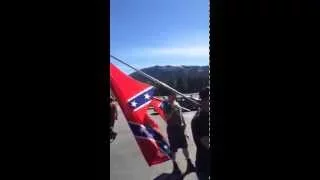 Confederate flag rally in stone mountain GA.