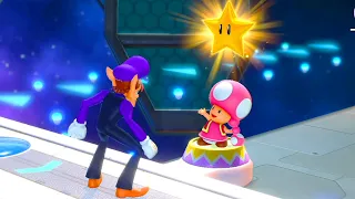 Mario Party Superstars - Mario vs Waluigi vs Peach vs Yoshi 2 Players Space Land Walkthrough