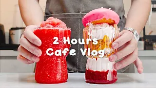 🍭지치고 힘들 땐 음료 ASMR로 힐링해요/주중의 여유로움/2시간 모음🍒2 Hours Vlog/Cafe Vlog/ASMR/Tasty Coffee#452