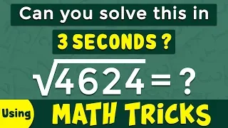 Square Root of any Perfect Square Number in 3 seconds | Speed Vedic Math Tricks Shortcut Video