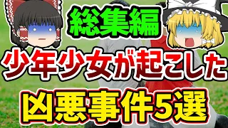 【総集編】【作業用】少年少女が起こした最悪の事件5選【ゆっくり解説】