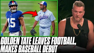 Golden Tate Officially Leaves The NFL, Signs With Semi-Pro Baseball Team | Pat McAfee Reacts