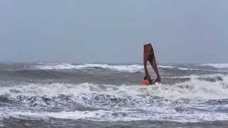 Wijk aan Zee windsurfing with stormy conditions