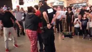 Street Performers Breakdancing on Fremont Street Las Vegas