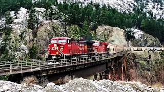 Massive Canadian Bulk Trains Over Famous ‘CISCO BRIDGES’ In British Columbia