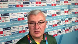 Jono Kazlausko interviu po laimėtų rungtynių su Italija.