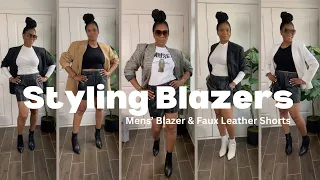 Styling Blazers | Mens’ Blazer | Faux Leather Shorts | Smart Casual Look #fashion #style #thrift