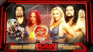 Roman Reigns & Sasha Banks Vs Rusev & Charlotte Flair - WWE Raw 10/10/2016 (En Español)