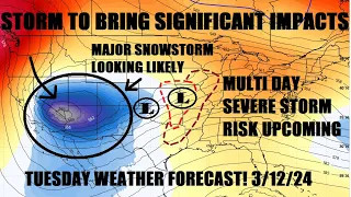 Major storm system to bring high impact weather! Significant Winter storm & severe storms likely.
