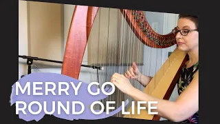 Merry Go Round of Life from Howl's Moving Castle on harp