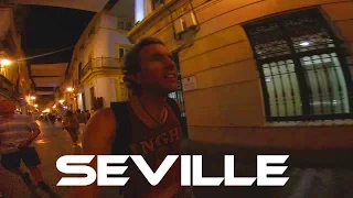 Walking Through the Streets of Seville, Spain at Night