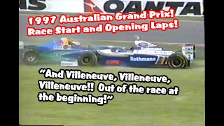 1997 Australian Grand Prix - RACE START and Opening Laps - Murray Walker Commentates!
