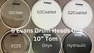 Need New Heads? 6 Different Evans Drum Heads on A 10” Yamaha Recording Custom Tom. Review and Demo