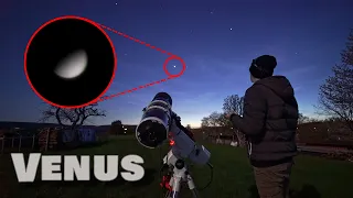 Die Venus und der Mond durch mein Teleskop! [Astrofotografie]