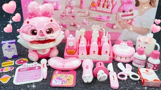 52 Minutes Satisfying with Unboxing Cute Pink Bunny Doctor Play Set, Dentist Toys Kit | ASMR